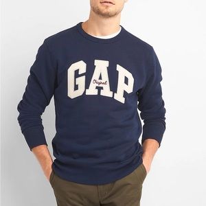 GAP Original Grey Crewneck Sweater Size S Navy Blue